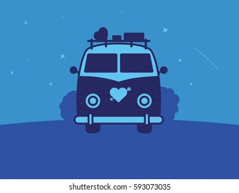 Modern professional vector night love