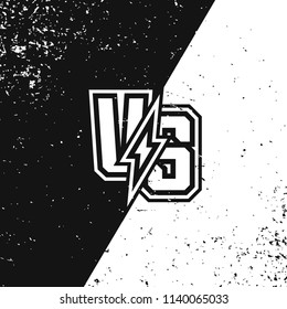 Modern professional vector versus symbol. VS letters