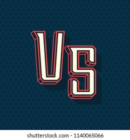Modern professional vector versus symbol. VS letters