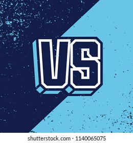 Modern professional vector versus symbol. VS letters