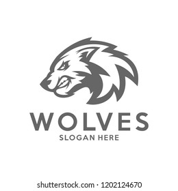 Modern professional Wolf logo for a sport team. Wolf logo vector illustration.