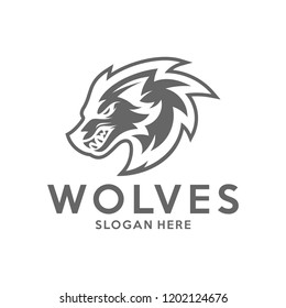 Modern professional Wolf logo for a sport team. Wolf logo vector illustration.