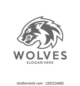 Modern professional Wolf logo for a sport team. Wolf logo vector illustration.