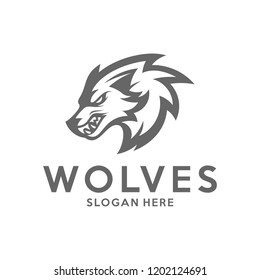 Modern professional Wolf logo for a sport team. Wolf logo vector illustration.
