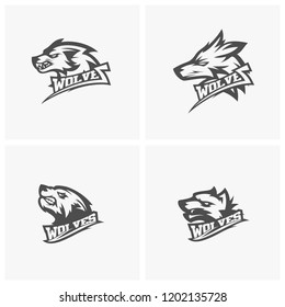 Modern professional Wolf logo for a sport team. Wolf logo vector illustration.