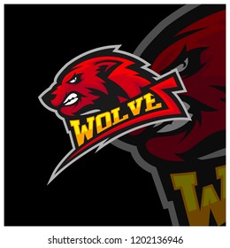 Modern professional Wolf logo for a sport team. Wolf logo vector illustration.