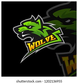 Modern professional Wolf logo for a sport team. Wolf logo vector illustration.