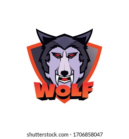 Modern professional wolf logo for a sport team