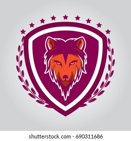 Modern professional wolf logo for a sport team