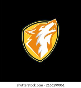 Modern professional wolf logo for sports team