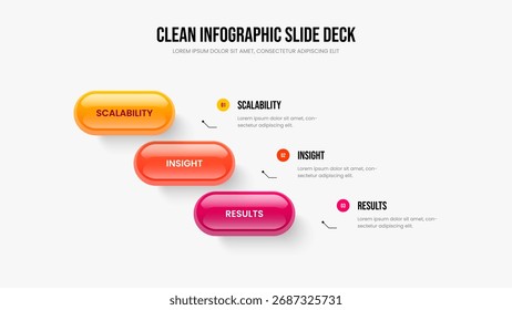 Modern Profile 3 Step Diagram Frame Layout. Creative Campaign Three Element Infographic Presentation Template. Product Launch Slide Design Vector Illustration.