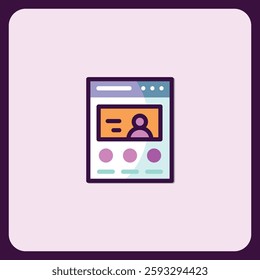 Modern Profile Page Webpage Interface Icon Design