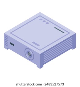 Modern projector displaying a presentation in a conference room, perfect for business and technology themes