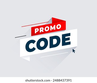 modern promo code offer template for web marketing vector