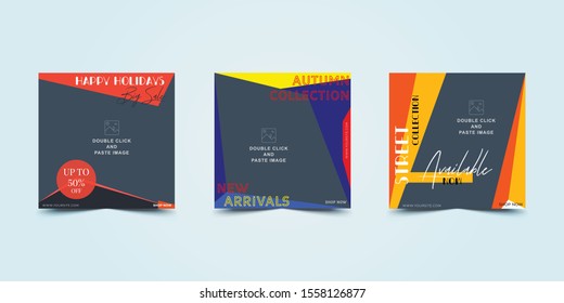 Modern promotion advertisement design. Web banner fashion sale promotion and digital marketing for signage, social media mobile apps. Elegant sale and discount promo online shopping business. Email ad