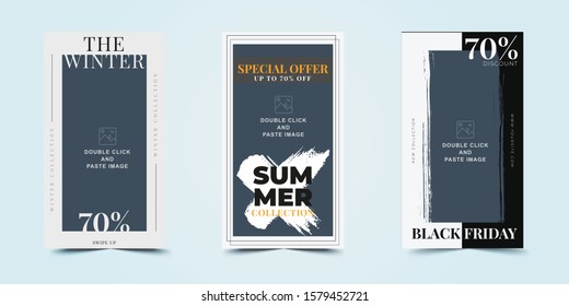 Modern promotion advertisement design. Web banner fashion sale promotion and digital marketing for signage, social media mobile apps. Elegant sale and discount promo online shopping business. Email ad