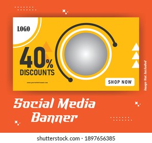 Modern promotion banner for social media, social media vector design, anyone can use this design easily.