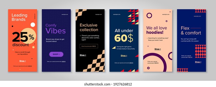 Modern promotion rectangular web banner for social media mobile apps. Elegant sale and discount promo backgrounds with abstract pattern. Email ad newsletter layouts.