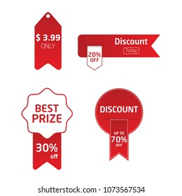 modern promotion ribbon vector illustrations