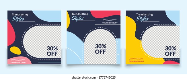 Modern promotion square Editable Post Template Social Media Banners for Digital Marketing. 
Promotion Brand Fashion. 