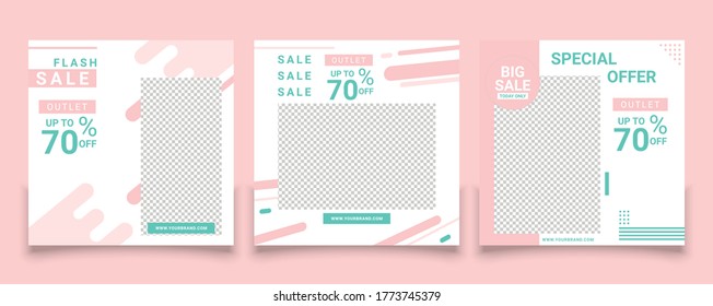 Modern promotion square Editable Post Template Social Media Banners for Digital Marketing. 
Promotion Brand Fashion. 
