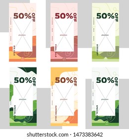 Modern promotion square social media and web banners. Discount promo backgrounds layout. Multipurpose sale banner set for social media mobile apps and digital