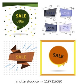 Modern promotion square web banner for social media mobile apps. Elegant sale and discount promo backgrounds with abstract pattern.