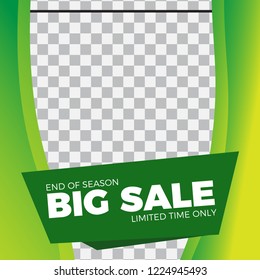 Modern promotion square web banner for social media mobile apps
