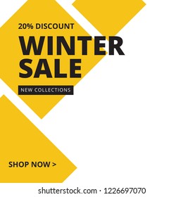 Modern promotion square web banner for social media mobile apps