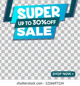 Modern promotion square web banner for social media mobile apps