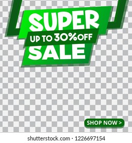 Modern promotion square web banner for social media mobile apps