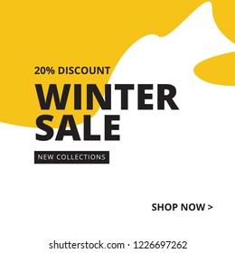 Modern promotion square web banner for social media mobile apps
