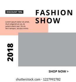 Modern promotion square web banner for social media mobile apps