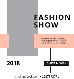 Modern promotion square web banner for social media mobile apps
