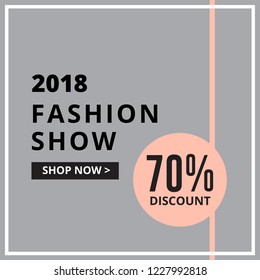 Modern promotion square web banner for social media mobile apps