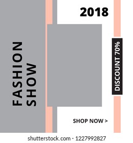 Modern promotion square web banner for social media mobile apps