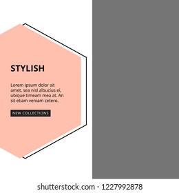 Modern promotion square web banner for social media mobile apps