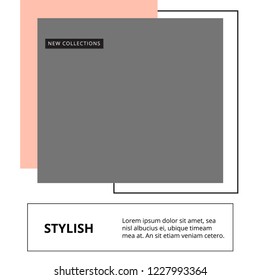 Modern promotion square web banner for social media mobile apps