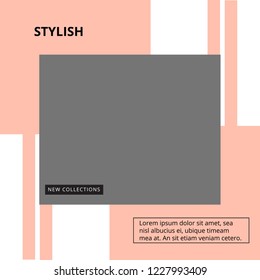 Modern promotion square web banner for social media mobile apps