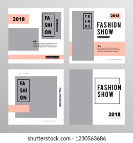 Modern promotion square web banner for social media mobile apps. Elegant sale and discount promo backgrounds with abstract pattern. Email ad newsletter layouts.