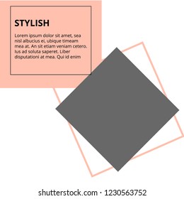 Modern promotion square web banner for social media mobile apps. Elegant sale and discount promo backgrounds with abstract pattern. Email ad newsletter layouts.