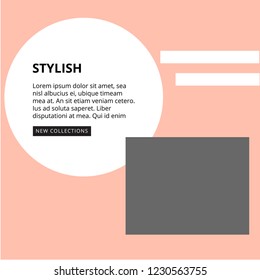 Modern promotion square web banner for social media mobile apps. Elegant sale and discount promo backgrounds with abstract pattern. Email ad newsletter layouts.