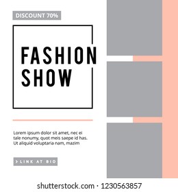 Modern promotion square web banner for social media mobile apps. Elegant sale and discount promo backgrounds with abstract pattern. Email ad newsletter layouts.