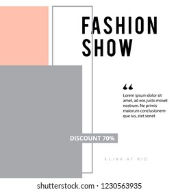 Modern promotion square web banner for social media mobile apps. Elegant sale and discount promo backgrounds with abstract pattern. Email ad newsletter layouts.