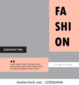 Modernes Promotion Square Web Banner für Social Media Mobile Apps. Elegante Hintergründe für Verkauf und Rabatt mit abstraktem Muster. E-Mail- und Newsletter-Layouts.