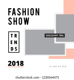 Modern promotion square web banner for social media mobile apps. Elegant sale and discount promo backgrounds with abstract pattern. Email ad newsletter layouts.