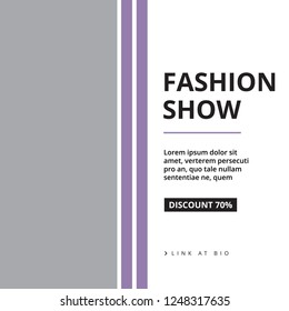 Modern promotion square web banner for social media mobile apps