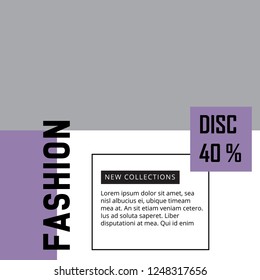 Modern promotion square web banner for social media mobile apps