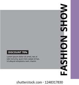 Modern promotion square web banner for social media mobile apps