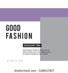 Modern promotion square web banner for social media mobile apps